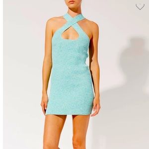 NWT! Solid and Stripped beach dress. turquoise color! US”S”